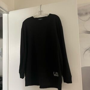 Lauren Ralph Lauren Classic Black long sweatshirt with LRL initials on bottom